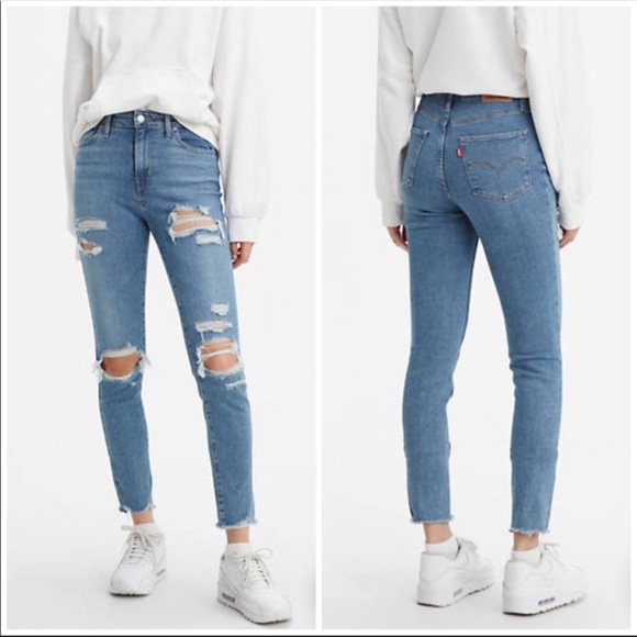 Levi's Denim - Levi’s 721 High Rise Skinny Distressed Jeans Sz 28
